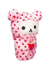 Rilakkuma plush soft fabric close-up highlights premium softness for comforting hugs.