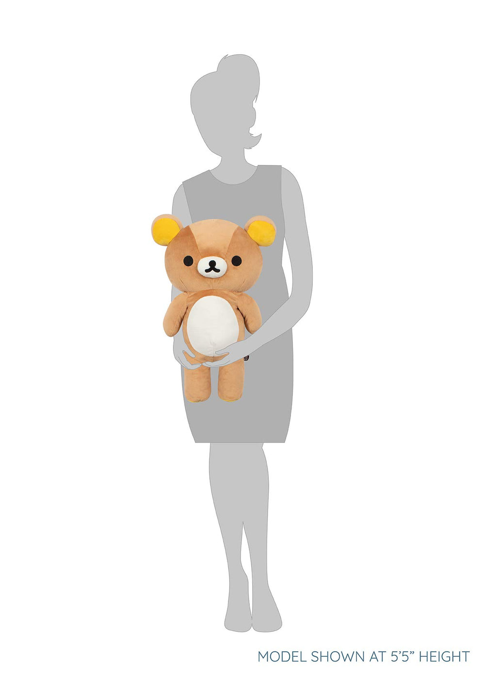 Rilakkuma San-X Original Plush Large close-up fabric, ultra-soft fur for snuggling.