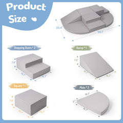 Rinnebbit foam ramp adds gradual incline for easy climbing and transitions.