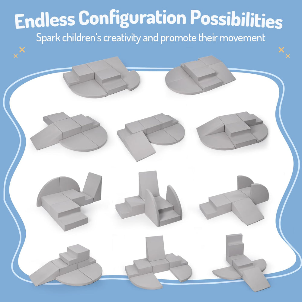 Rinnebbit square foam block fosters stacking and creative obstacle layouts.