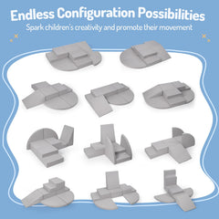 Rinnebbit square foam block fosters stacking and creative obstacle layouts.