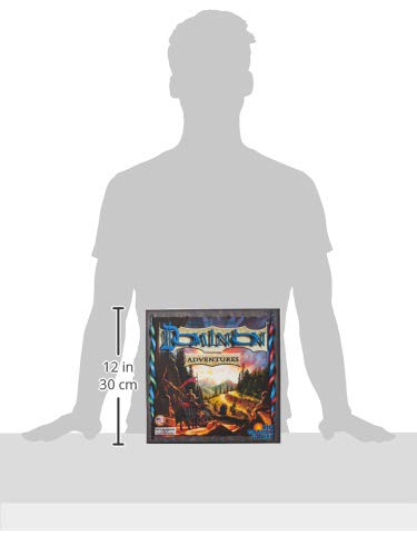 Rio Grande Games Dominion Adventures Game Gold tabletop scene ready for quick setup.