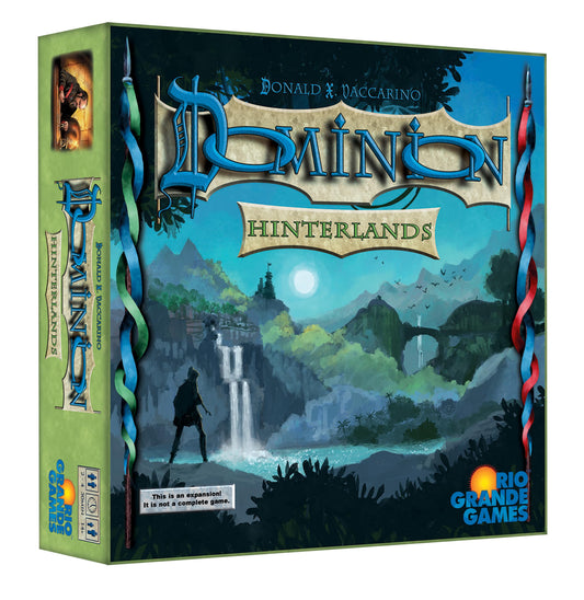 Dominion: Hinterlands 2nd Edition cover with vibrant kingdom cards.