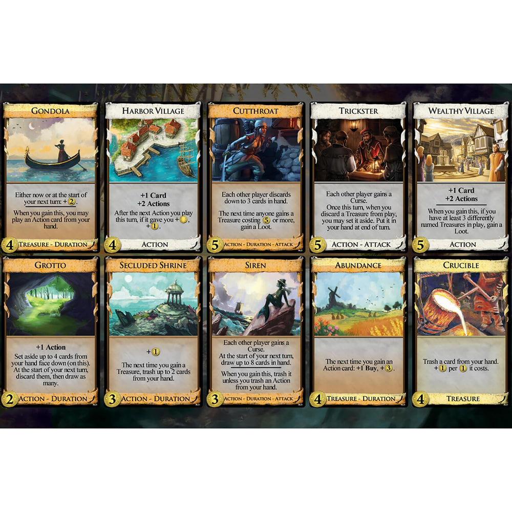 Rio Grande Games Dominion: Plunder treasure cards offer new loot choices to enrich gameplay.