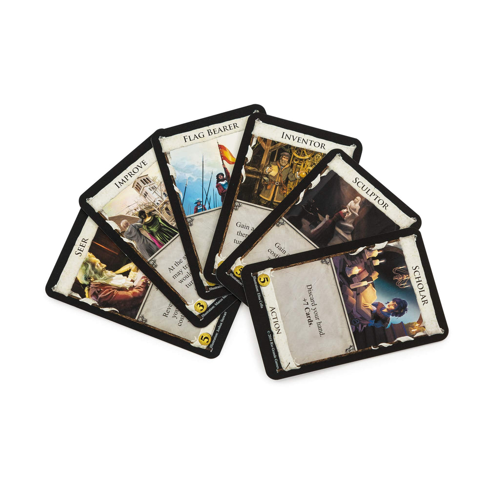 Rio Grande Games Dominion Renaissance artifacts represent contested upgrades and endgame goals