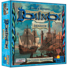 Rio Grande Games Seaside Second Edition card art featuring new kingdom cards for deeper strategy.