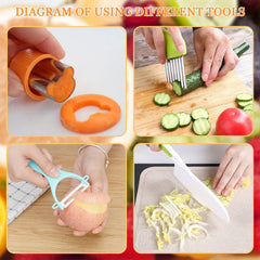 RISICULIS cutting board provides stable prep surface for little chefs.
