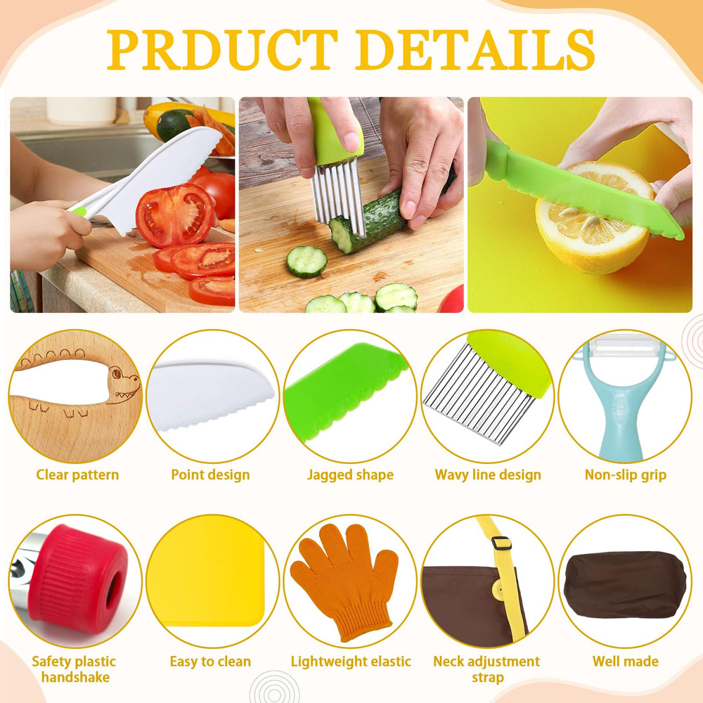 RISICULIS cutting board sized for little chefs to practice safe chopping.