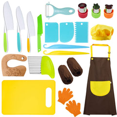 RISICULIS toddler wooden knife for safe food prep.