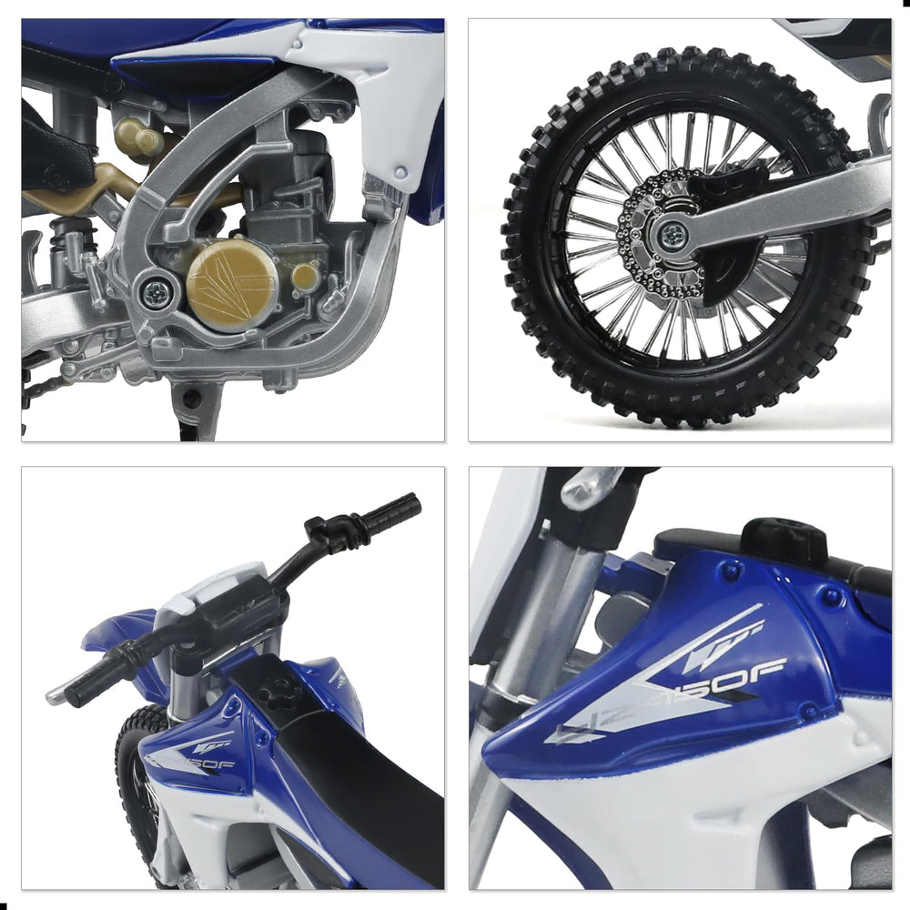 Risopen dirtbike toy tire treads closeup, authentic grip detail.