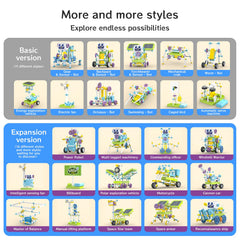 RISUNTOY 434-piece robo kit showcasing modular gears for creative engineering.
