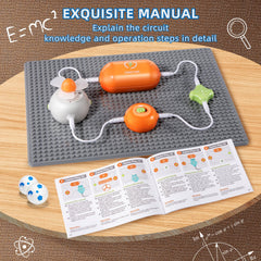 RISUNTOY Circuits Kit color-manual providing step-by-step guidance to build confidence.