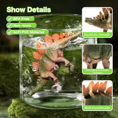 RISUNTOY medium dinosaur figures suited for classroom displays and stories.