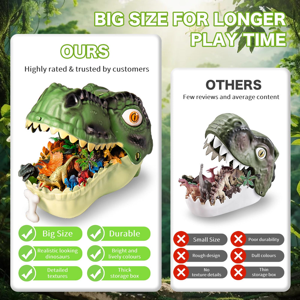 RISUNTOY small dinosaur figures support detailed scene-building and counting.