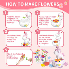 RISUNTOY Flower Press Kit stems and buds for realistic fabric blooms.