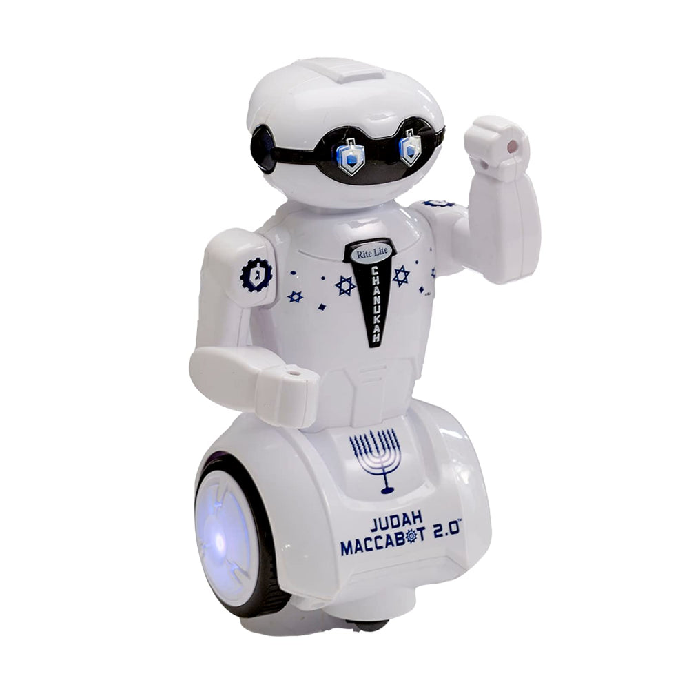 Rite Lite Maccabot 2.0 dancing robot enhances Chanukah fun with bright lights.