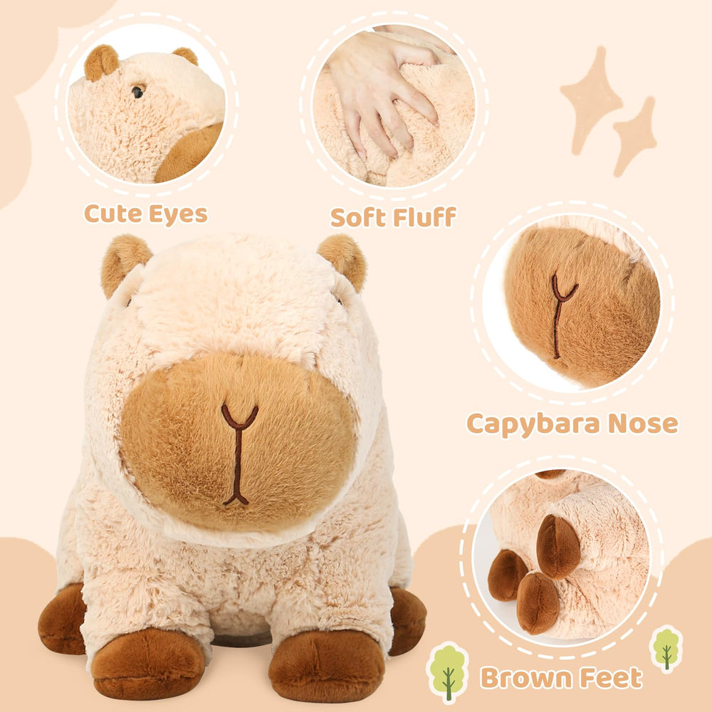Riuhot Capybara plush easy-clean design for quick cleaning and lasting softness.