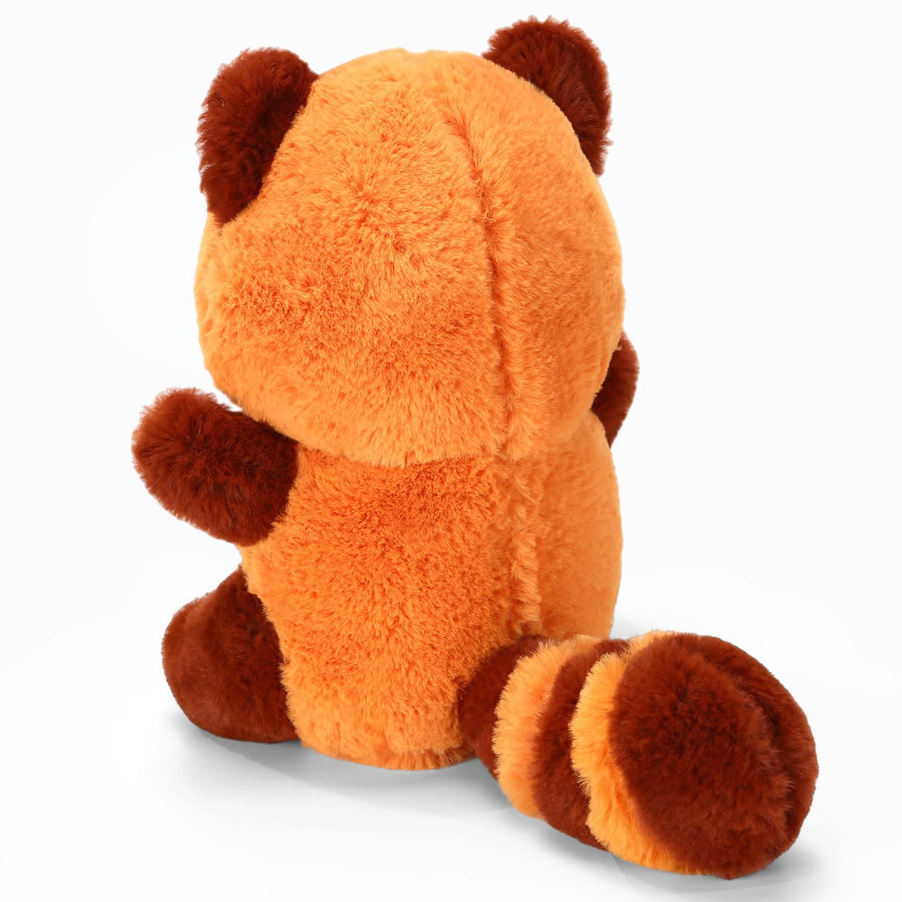 Riuhot red panda plush fluffy tail close-up showing extra charm