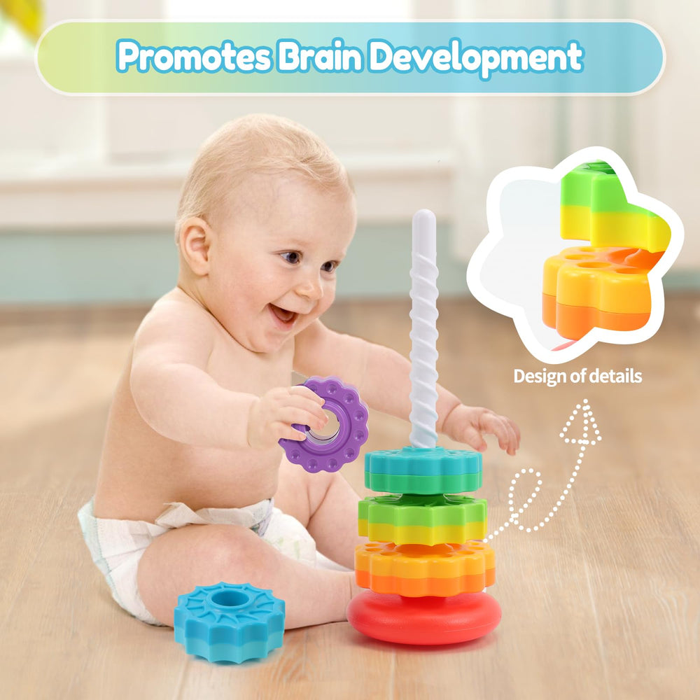 Riuja spinning toy crafted from BPA free ABS with smooth edges for safe play