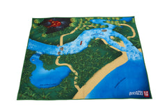 River Monster Collection Dinosaur Play Mat Canvas Material—durable 600D fabric for lasting use.