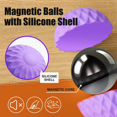RIVGOT magnetic fidget balls in action for winding down at work.
