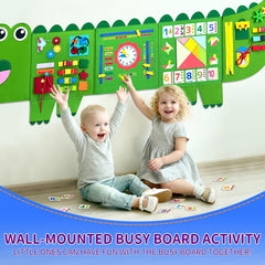 Rivibou Crocodile Foldable Busy Board clock and calendar area builds time awareness