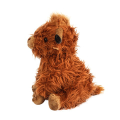 rivoeis Highland cow plush with soft cotton filling demonstrated for comfort