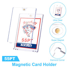 RIXUGIT 20-pack display-ready card holders organized for collectors