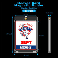 RIXUGIT sleeved card magnetic holder inside view shows snug card fit.