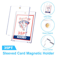 RIXUGIT sleeved card magnetic holder UV protection guards against fading.