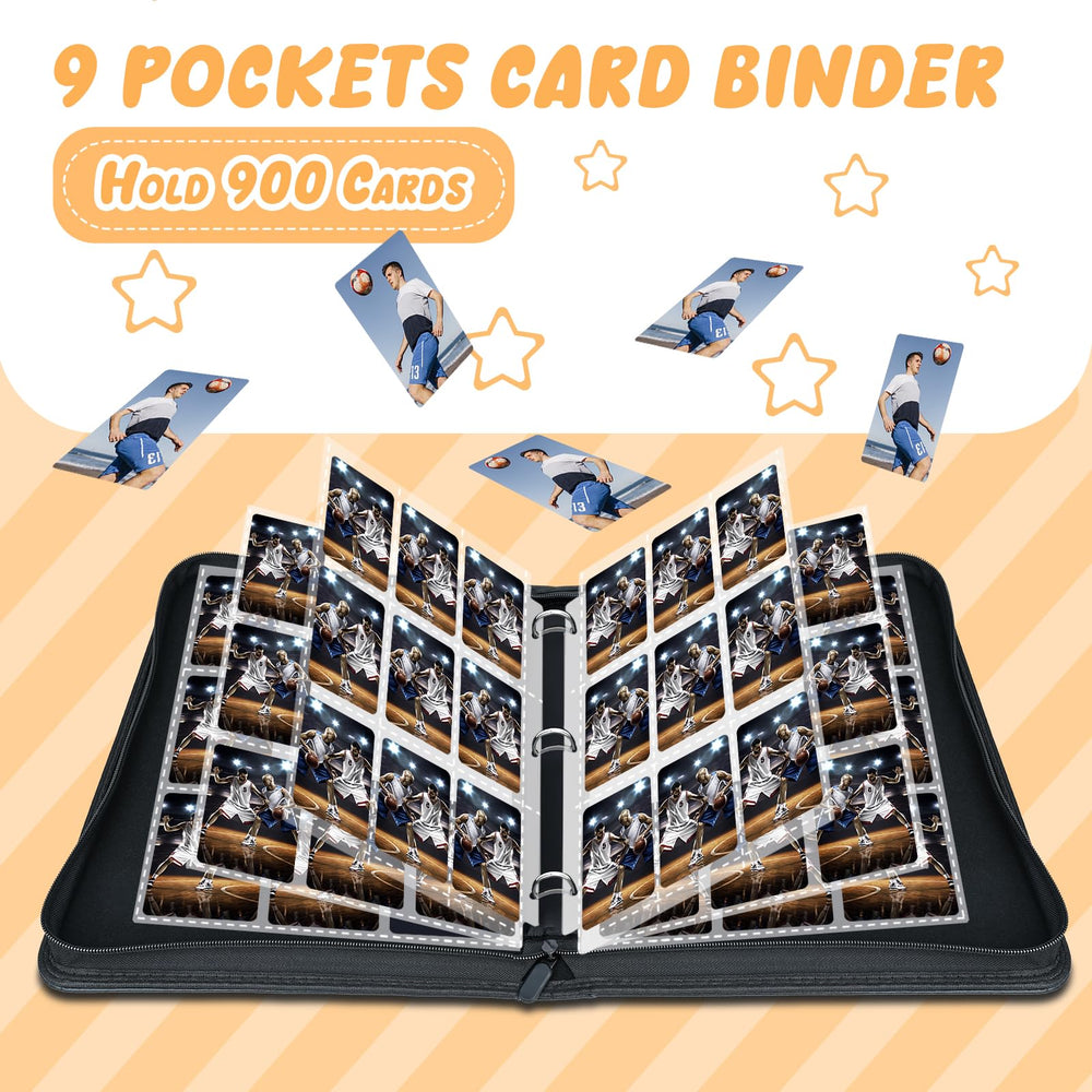 RJVW removable metal clips allow quick page swaps for card reorganization.