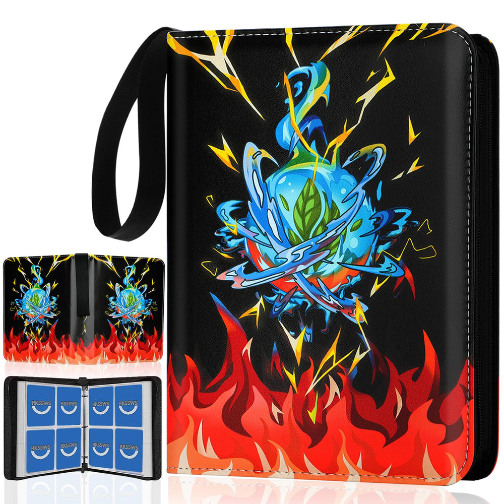 Rkssws 4-pocket card binder cover offers durable display and protection.
