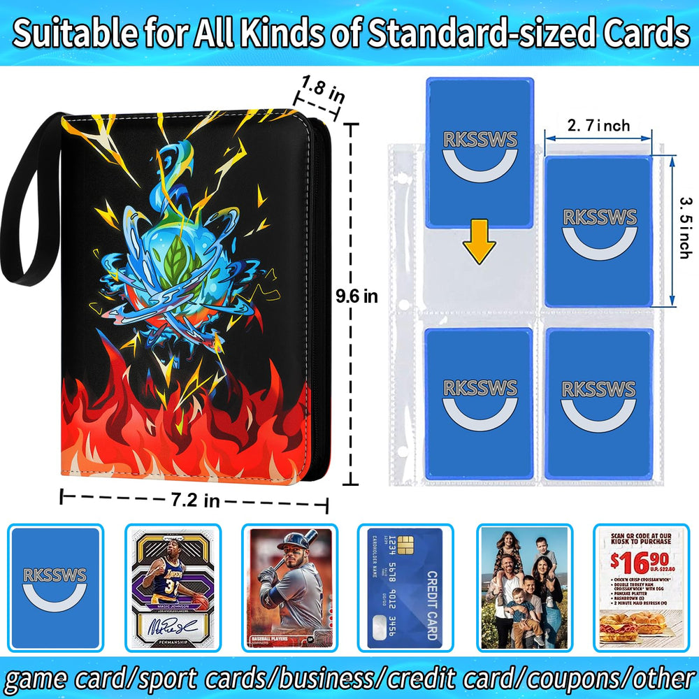 Rkssws card binder with zipper keeps cards secure during travel.