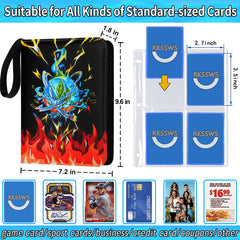 Rkssws card binder with zipper keeps cards secure during travel.