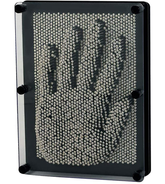 RLINGX 3D Pin Art Board front view highlighting metal pins for imaginative play and display.