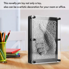 RLINGX pin art board with object impression demonstrates versatile sculptural possibilities.