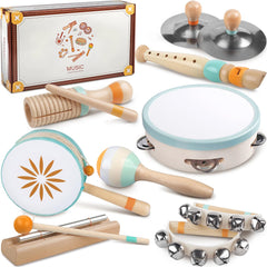 Rmischolar tambourine: durable wooden toy invites early rhythm exploration.