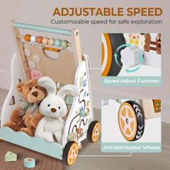 Rmischolar baby push walker height adjustment detail for personalized walking pace