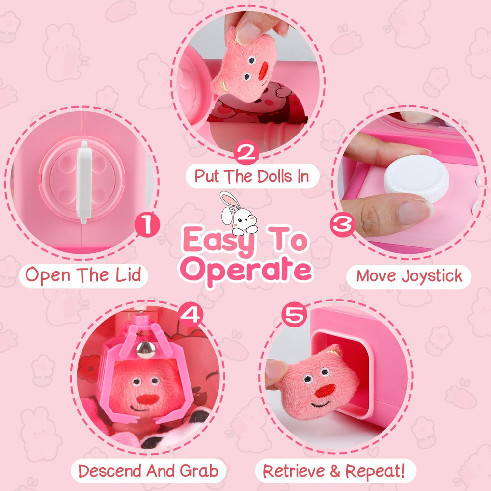 Rmischolar Bunny Claw Machine emits cheerful sounds to boost arcade fun.