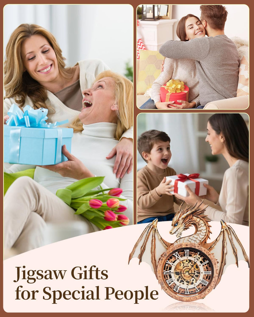 Rnfinewow wall-decor dragon clock adds color and character to any room.
