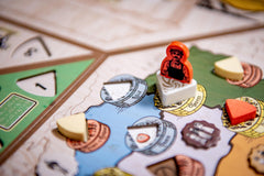 Road to Infamy Fromage player board quadrant for turn planning