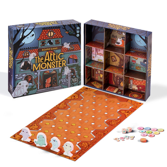 Roast & Toast Games The Attic Monster 3D mansion design enhances family game night.