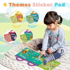 ROATEE dinosaurs sticker book features vivid dinos for imaginative play and learning.