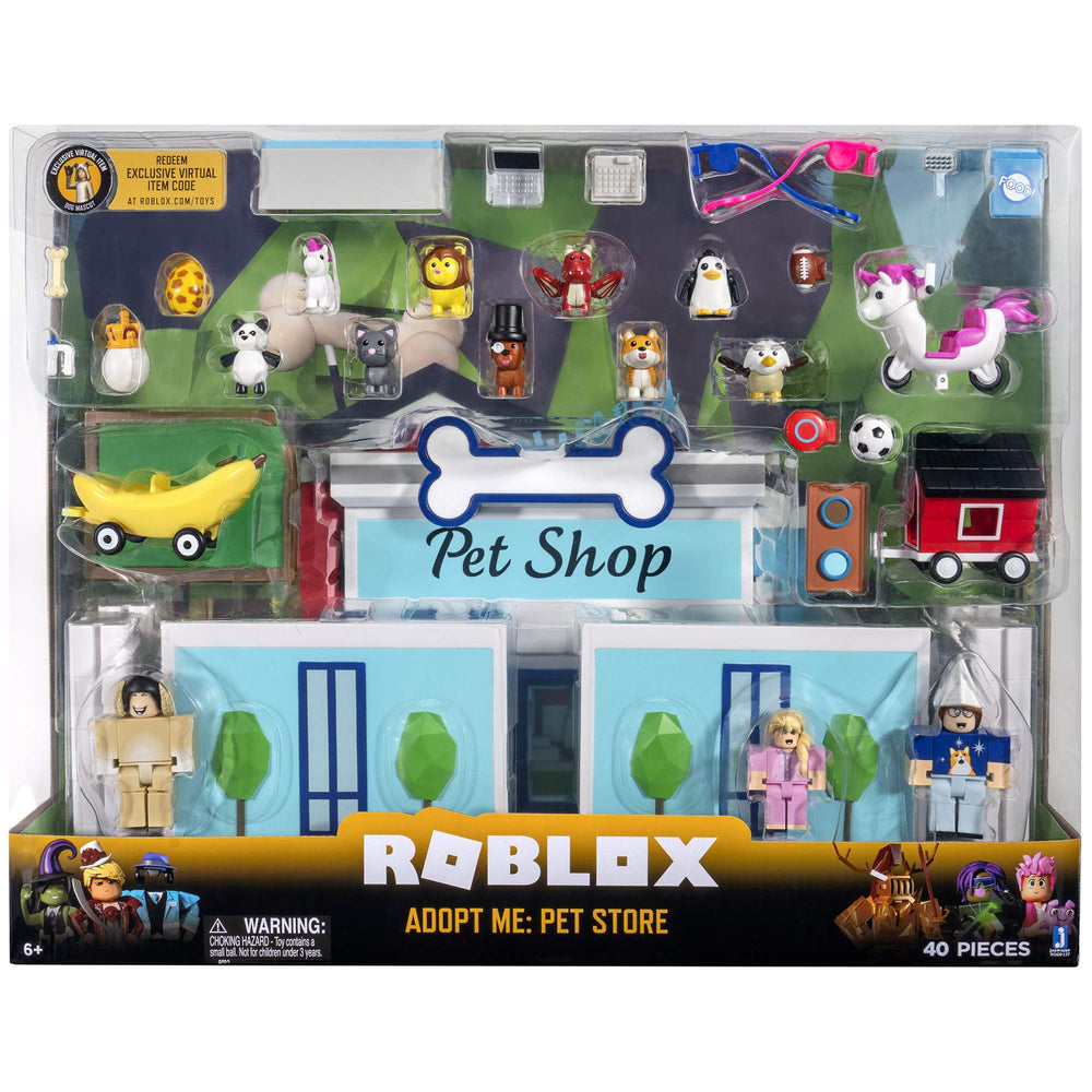Roblox Celebrity Collection Adopt Me figures ready for storytelling and pretend pet care.