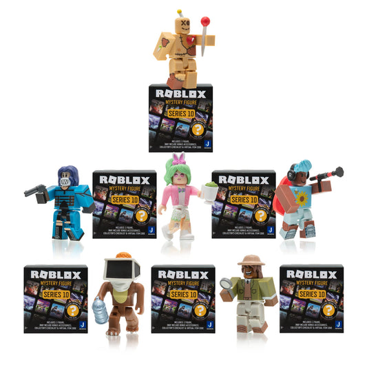 Roblox Celebrity Collection Series 10 mystery figures pack for play and display.