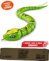 Robo Alive King Python requires AAA batteries to power exciting movement.
