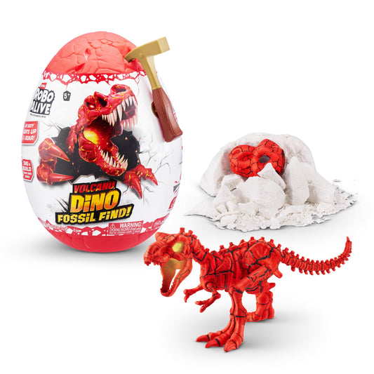 Robo Alive Volcano Dino Fossil Find dig tool enables hands on fossil discovery.