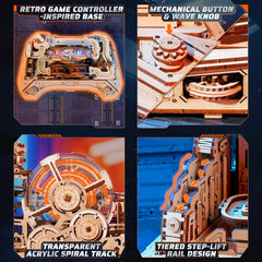 ROBOTIME 3D marble run four-controls offer real-time route decisions.