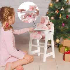 ROBOTIME Baby Doll High Chair mealtime scene sparks imaginative play.