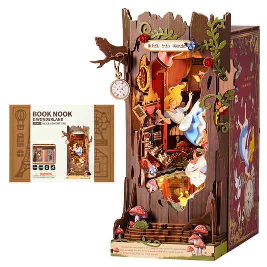 ROBOTIME Book Nook fairy tale dream scene on a shelf sparks imagination